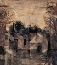δ Alan Reynolds (1926-2014) The Village; Sketches of an Interior verso