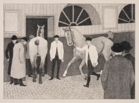 Robert Polhill Bevan (1865-1925) The Horse Mart (Barbican No.1) (Dry 34)