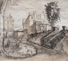 δ John Aldridge (1905-1983) Garden view; Dedham House; Morley House; Staircase at the Red Lion; …