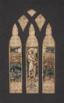 Stained glass.- Heaton, Butler & Bayne.- Original window design illustrating the Parable of the …