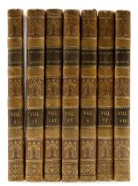 Antiquarian Itinerary (The)..., 7 vol., contemporary diced calf, gilt, W.Clarke, 1815-18 & others, …