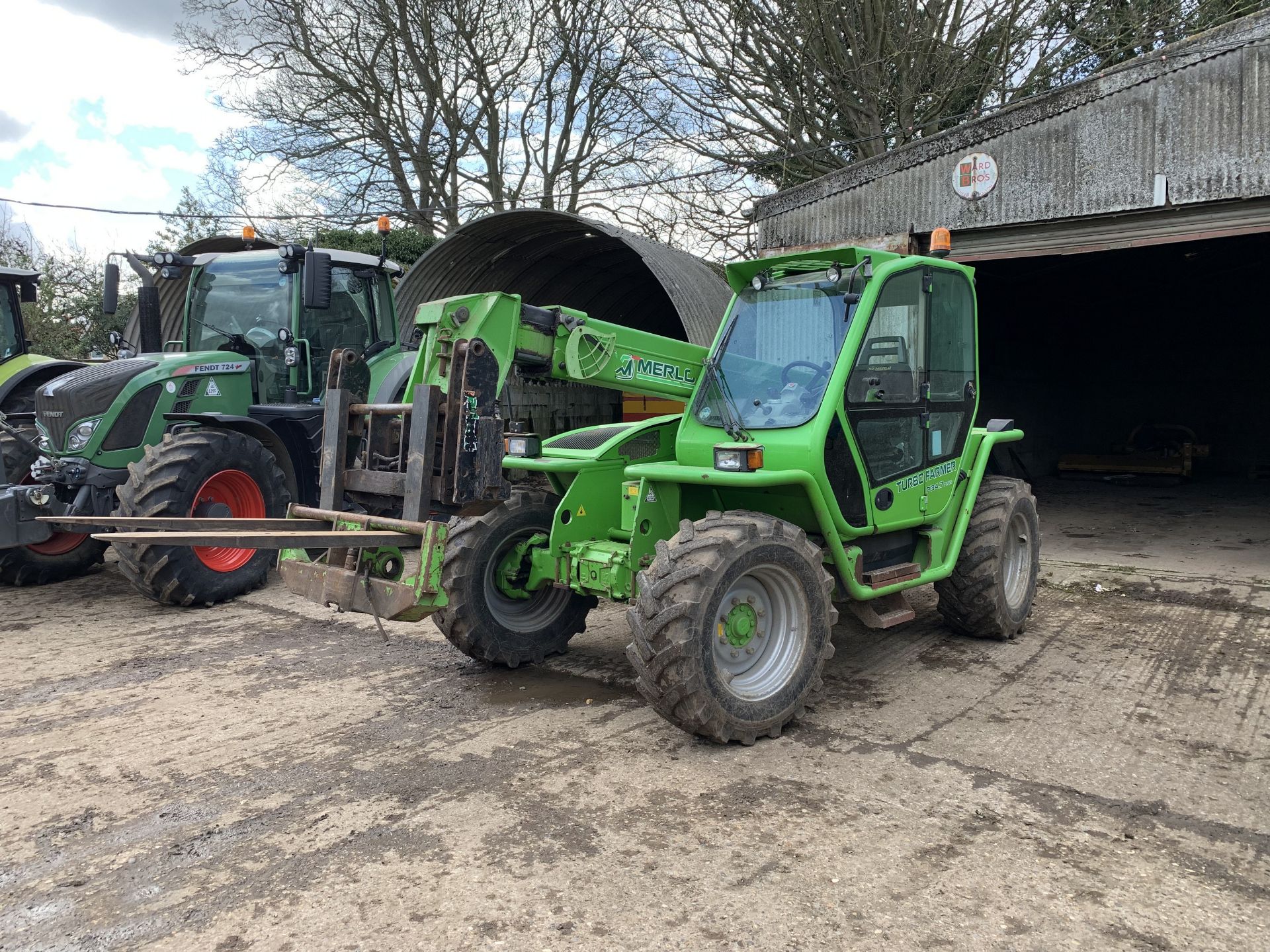 2011 Merlo P34.7 Plus Turbo Farmer telehandler, KX11 DVF, 4950 hours, with pallet tines, on JCB - Image 10 of 10