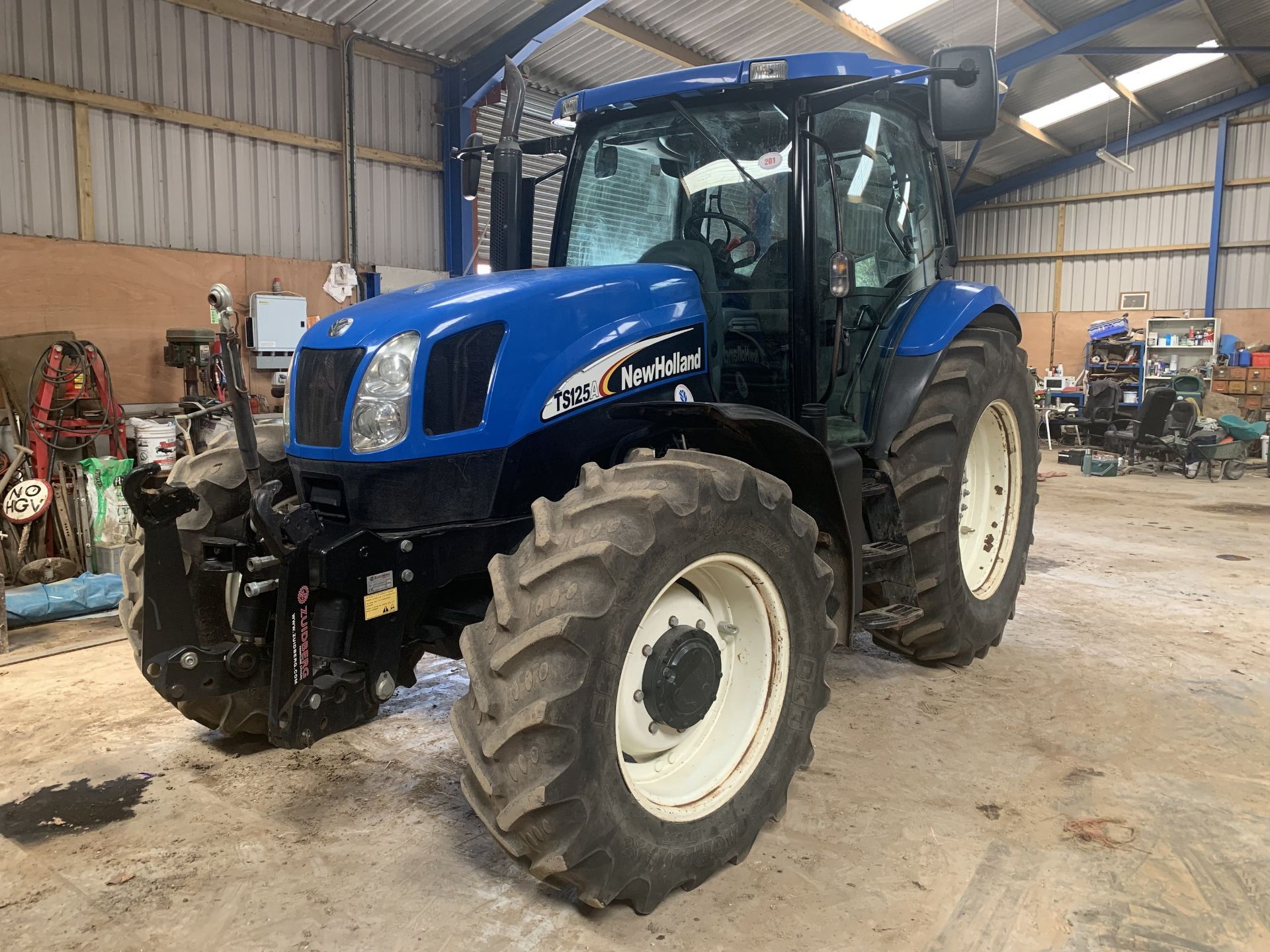 New Holland TS125A tractor, YX04 EKY, 4000 hours, with front linkage, with V5