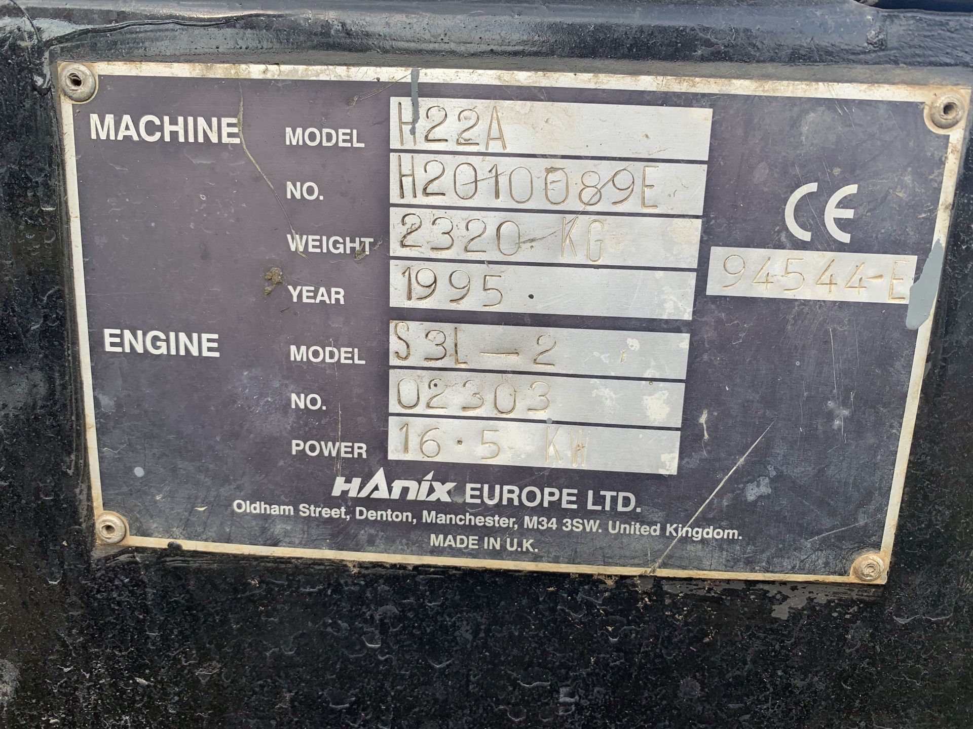 1995 Hanix H22A 360 digger, non runner - Image 2 of 5