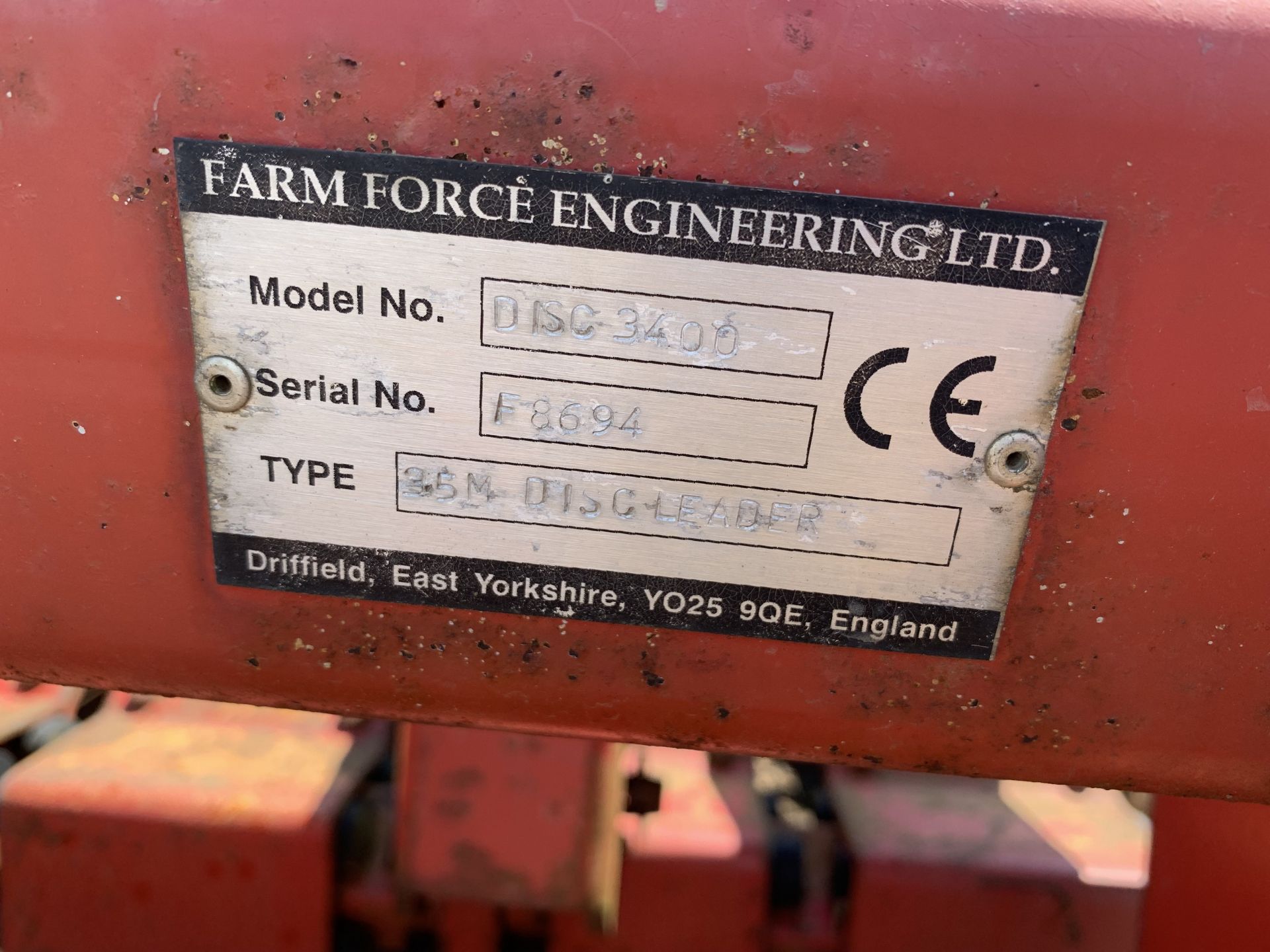 Farmforce Disk 3400 cultivator - Image 3 of 3