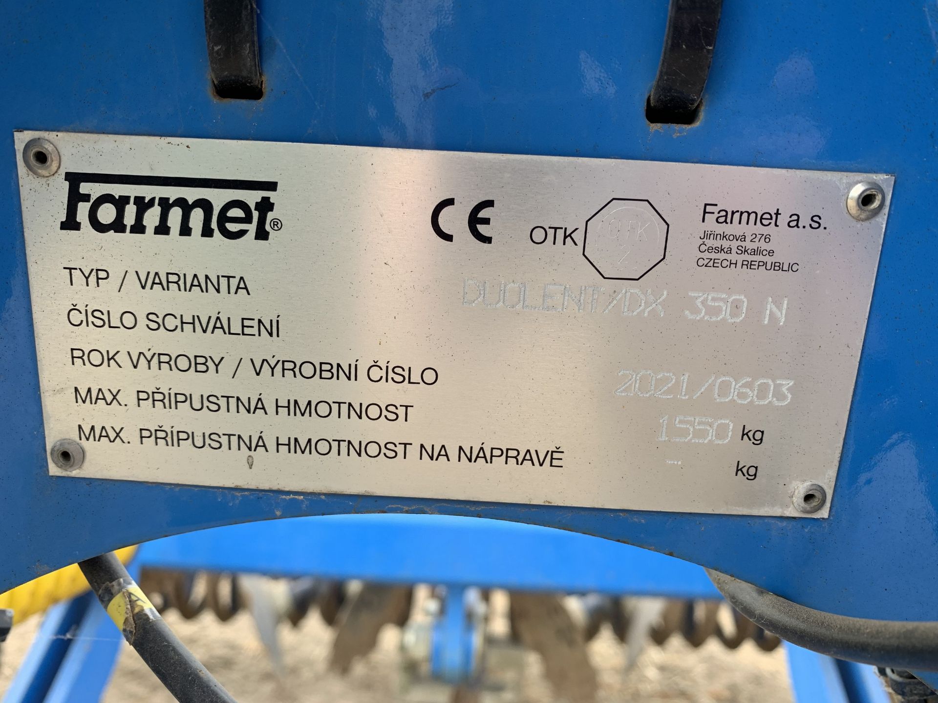 Farmet Duolent DX 350 N cultivator - Image 2 of 4