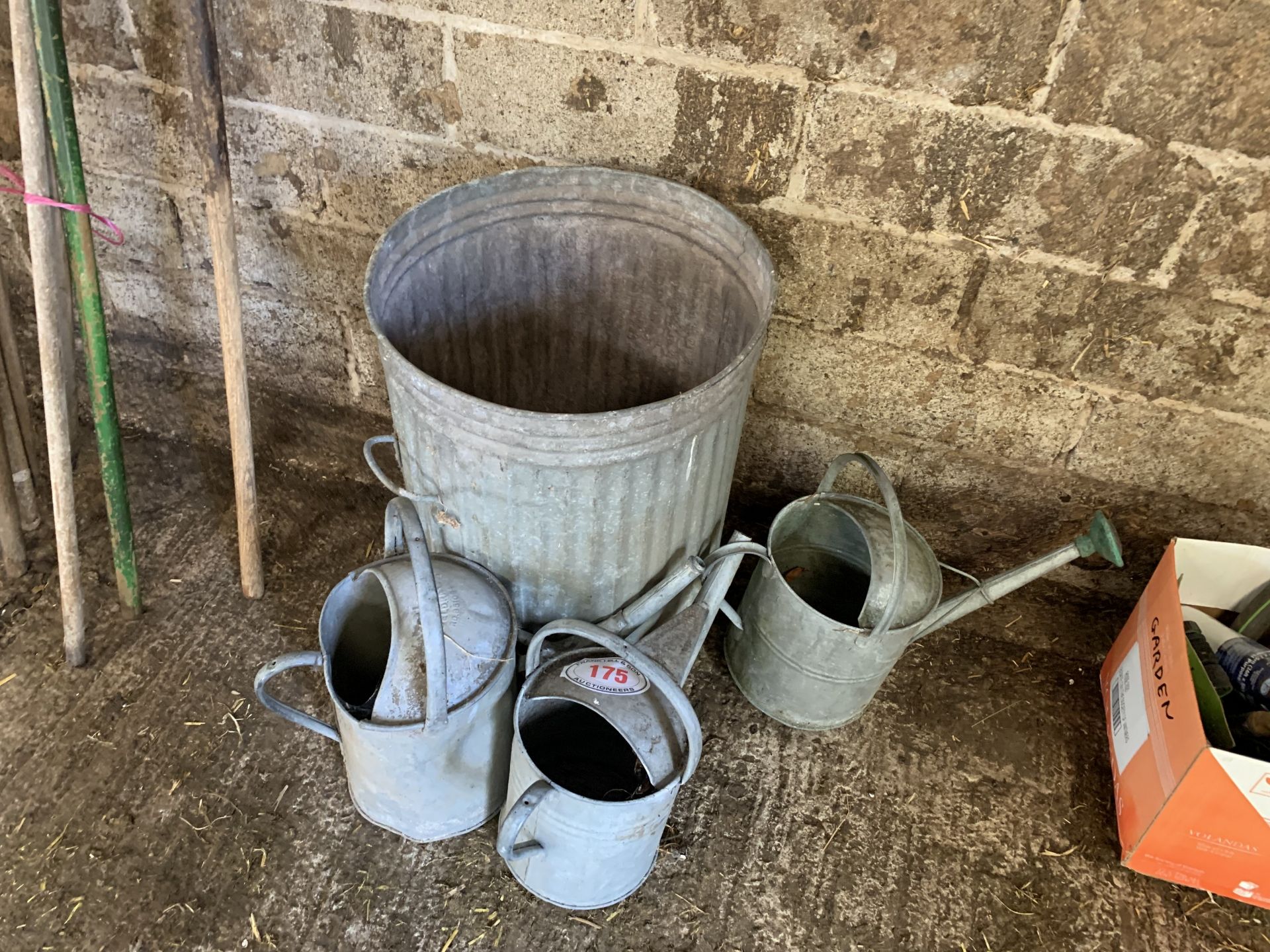 NO VAT Bin &amp; 3 watering cans