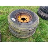 Pair of 6 stud wheels & tyres