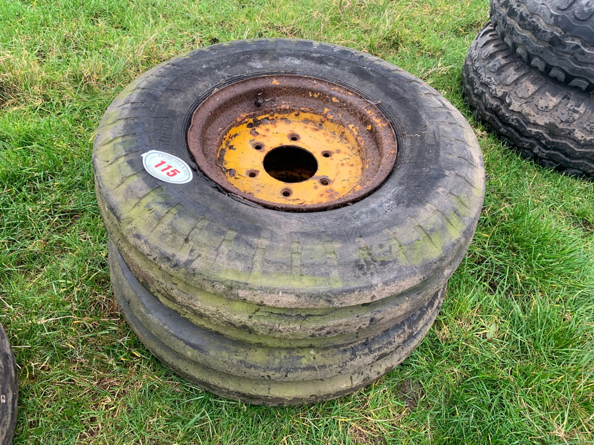 Pair of 6 stud wheels & tyres