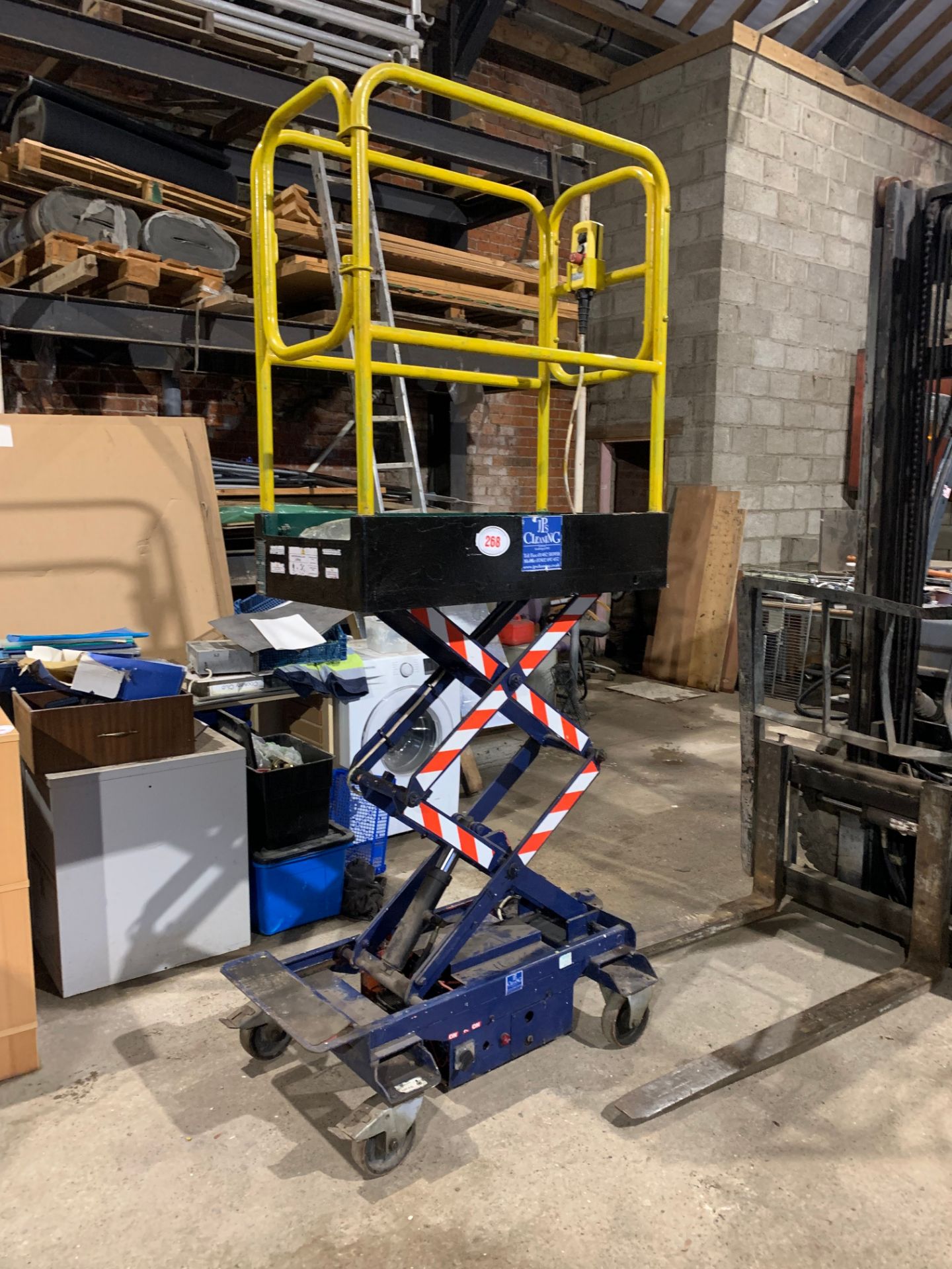 NSG UK Ltd 240kg scissor lift, new battery, 1ph - Image 2 of 2