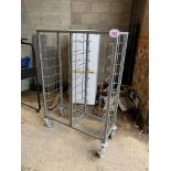Double catering tray trolley