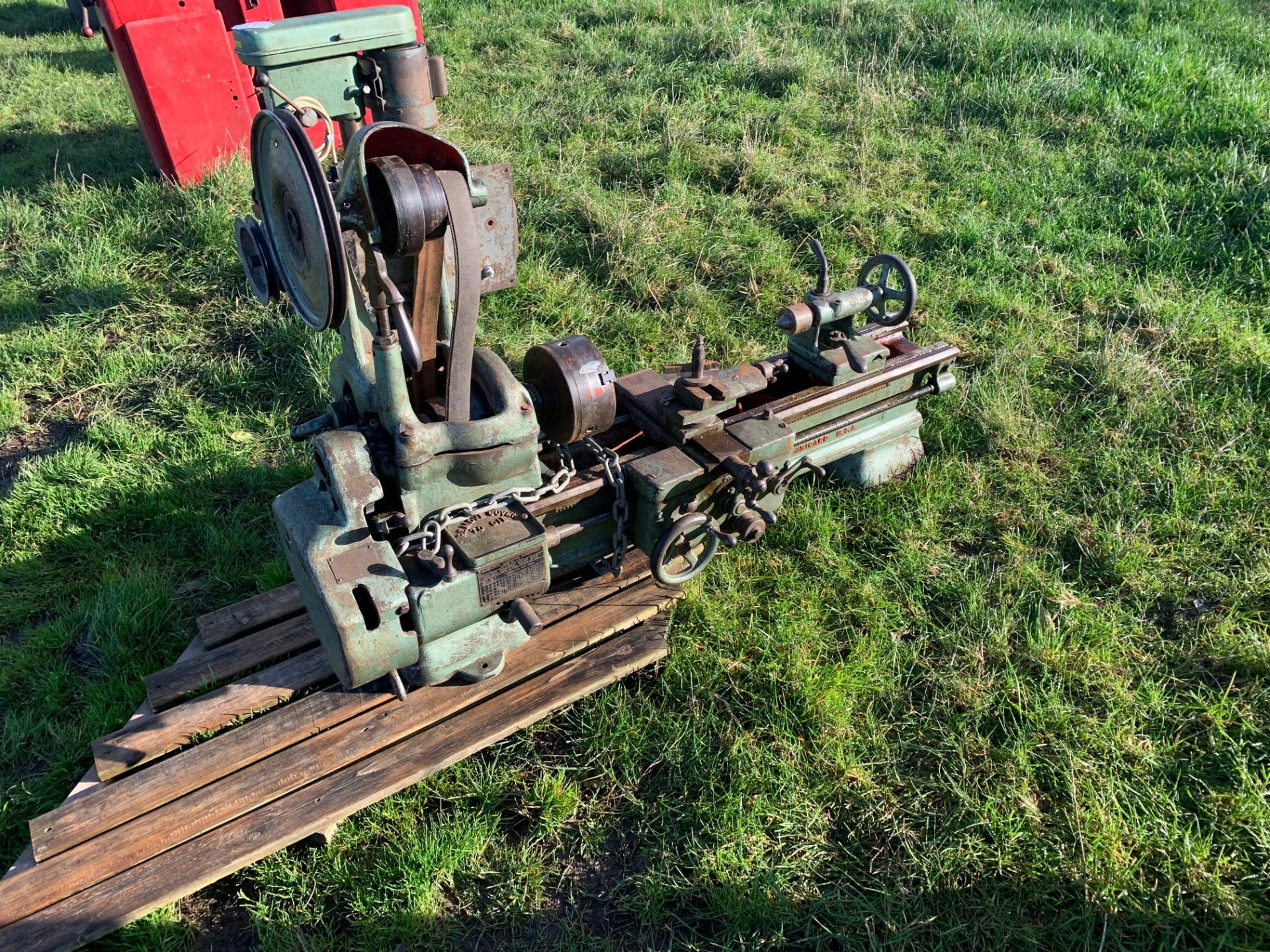 Sheldon metal/wood working lathe and tooling wo