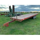 +VAT Norton 8 ton twin axle bale trailer 25'x 8'