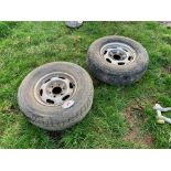 Pair of 4wd wheels & tyres 235/75R15