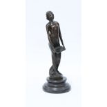 Bronze figure of a female nude, 19cm