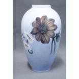 Royal Copenhagen floral decorated baluster vase, pattern number 2660 / 1099, 25cm