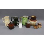 A collection of Staffordshire jugs