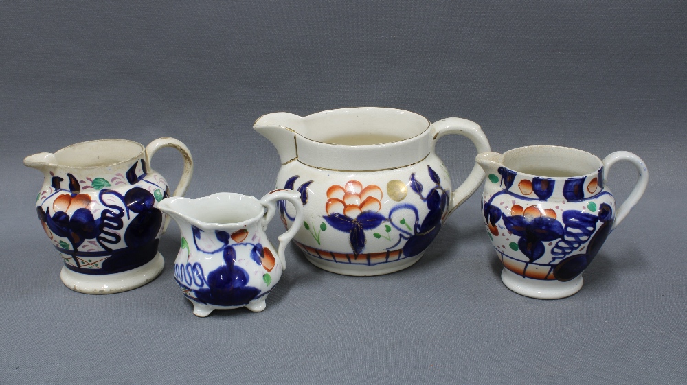 Quantity of 19th century and later gaudy welsh pottery to include jugs, bowls, plates, cups and - Image 3 of 5