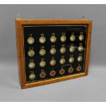 Edwardian electric servants bell board by Gents of Leicester, for A. Pank & Sons, with four side