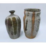 Two vintage studio pottery vases from Angus McLeod and Students exhibition, (2)