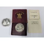 1951 Festival of Britain Five Shillings coin and a History of British Currency One Penny (2)