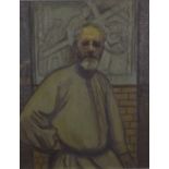 Russell, half length portrait, sitter believed to be Eric Gill, oil on canvas, signed