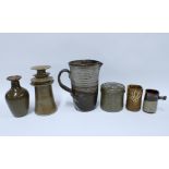 A collection of vintage studio pottery from Angus McLeod & Students exhibition, (6)