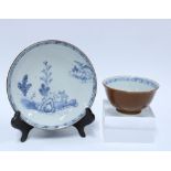 Nanking Cargo cafe au lait tea bowl 8.5cm, and saucer, with Christie's Lot labels (2)