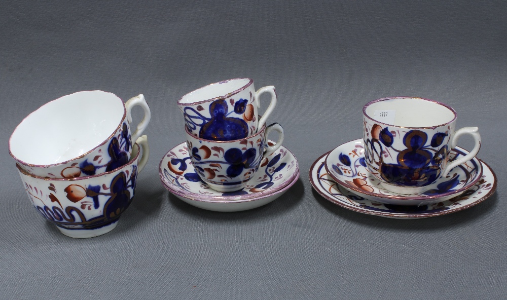 Quantity of 19th century and later gaudy welsh pottery to include jugs, bowls, plates, cups and - Image 2 of 5