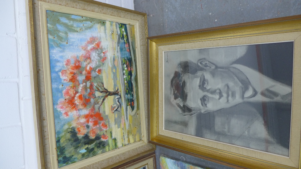 J. Burnett group of six oil paintings, al signed and framed (6) - Image 4 of 4