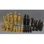 Moulded resin chess set / pieces (full set) tallest 19cm (32)
