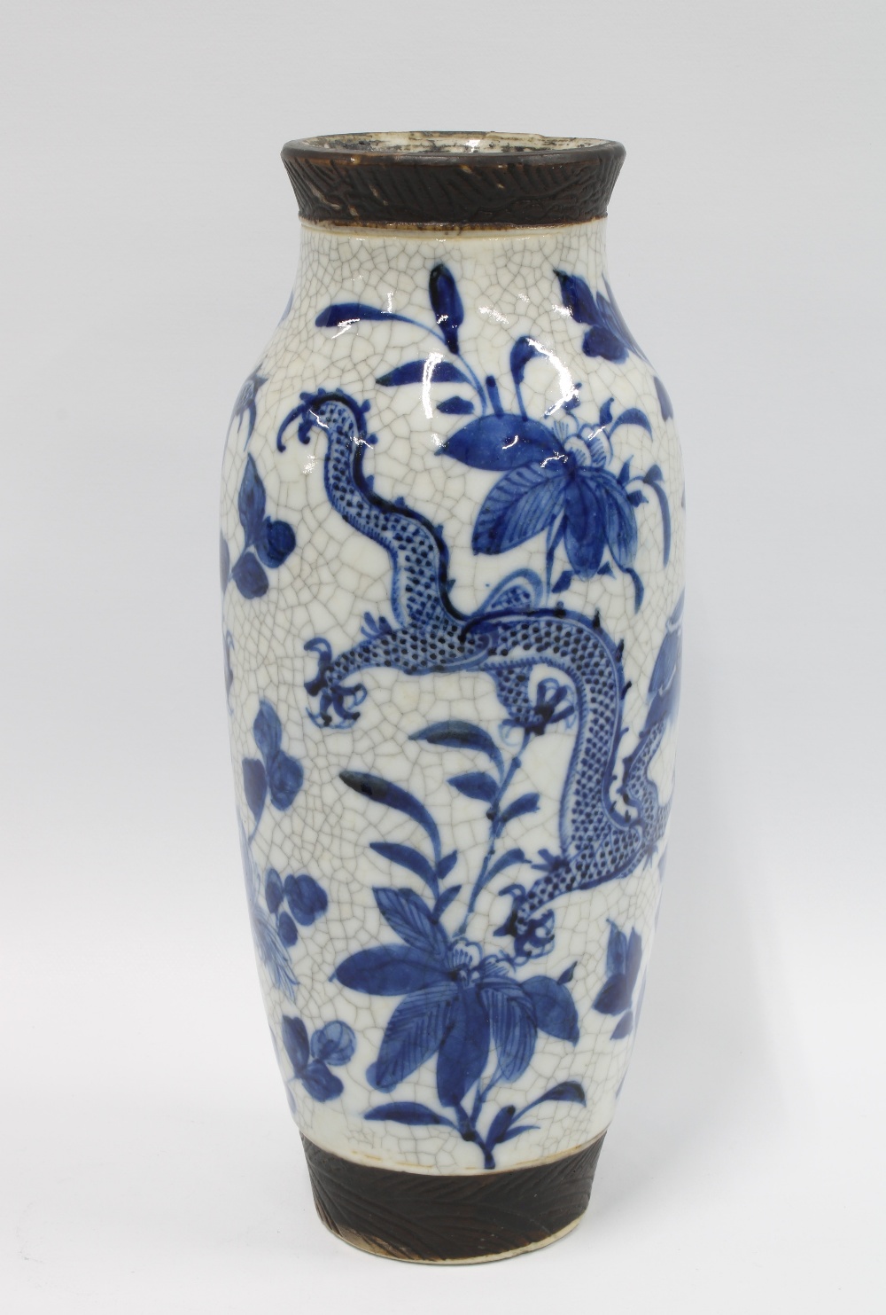 Chinese blue and white dragon vase, 29cm - Image 2 of 4