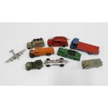 Dinky diecast vehicles etc, to include BEV Truck, Petrol and a Jeep (9)