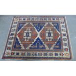 Kazak design rug, 185 x 144cm