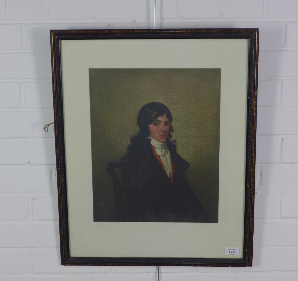 Robert Burns after Sir Henry Raeburn, framed print, under glass, 33 x 41cm - Image 2 of 3