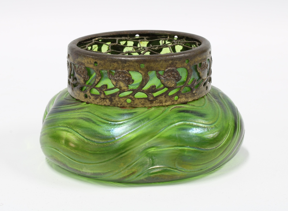 Austrian glass rose bowl, circa early 20th century, 13cm diameter - Image 2 of 2