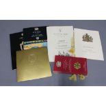A collection of Guildhall Menus, events to include Luncheon to celebrate the 80th birthday of His