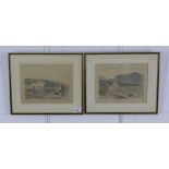 A pair of William Daniell prints to include Balmacarro House and Isle of Skye, under glass within
