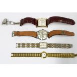 Four vintage wristwatches to include a Ladies Tissot & Rotary and a Gents Guess & Roidor (4)