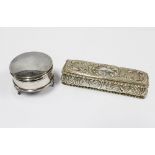 Edwardian silver box, repoussé pattern and vacant cartouche, mark of EJ Trevitt & Sons, Chester
