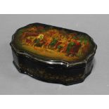 Fedoskino Russian lacquered box, 21cm long
