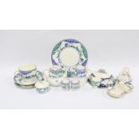 Royal Doulton Merryweather breakfast set with cup, saucer, side plate, toast rack, muffin dish,