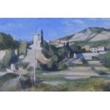 Brian Roxby, Vins sur Caramy. Provence, watercolour, signed and framed under glass, 30 x 20cm