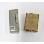 Dunhill silver lighter commemorating QEII Silver Jubilee and a vintage gold plated Dupont