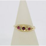 18ct gold gemset ring