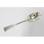 Perth Scottish provincial silver dessert spoon, fiddle pattern, mark of Robert Keay, circa 1890,