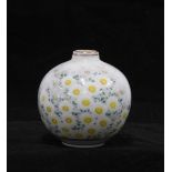 Japanese miniature fukagawa porcelain millefleur vase, 6cm.