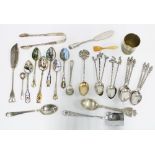A collection of silver and Epns teaspoons, etc (a lot)