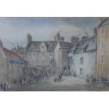 John Le Conte (SCOTTISH 1816-1877) 'Clarinda House, Bristo Square, Edinburgh', watercolour, signed