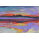 James Spence RSW (SCOTTISH 1929-2016) 'Loch Lomond Reflections' watercolour, signed and dated